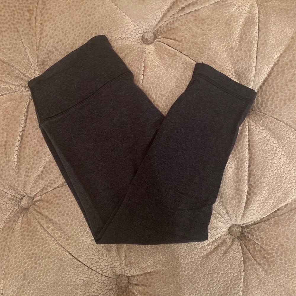 Lululemon Gray Cotton Crop Leggings